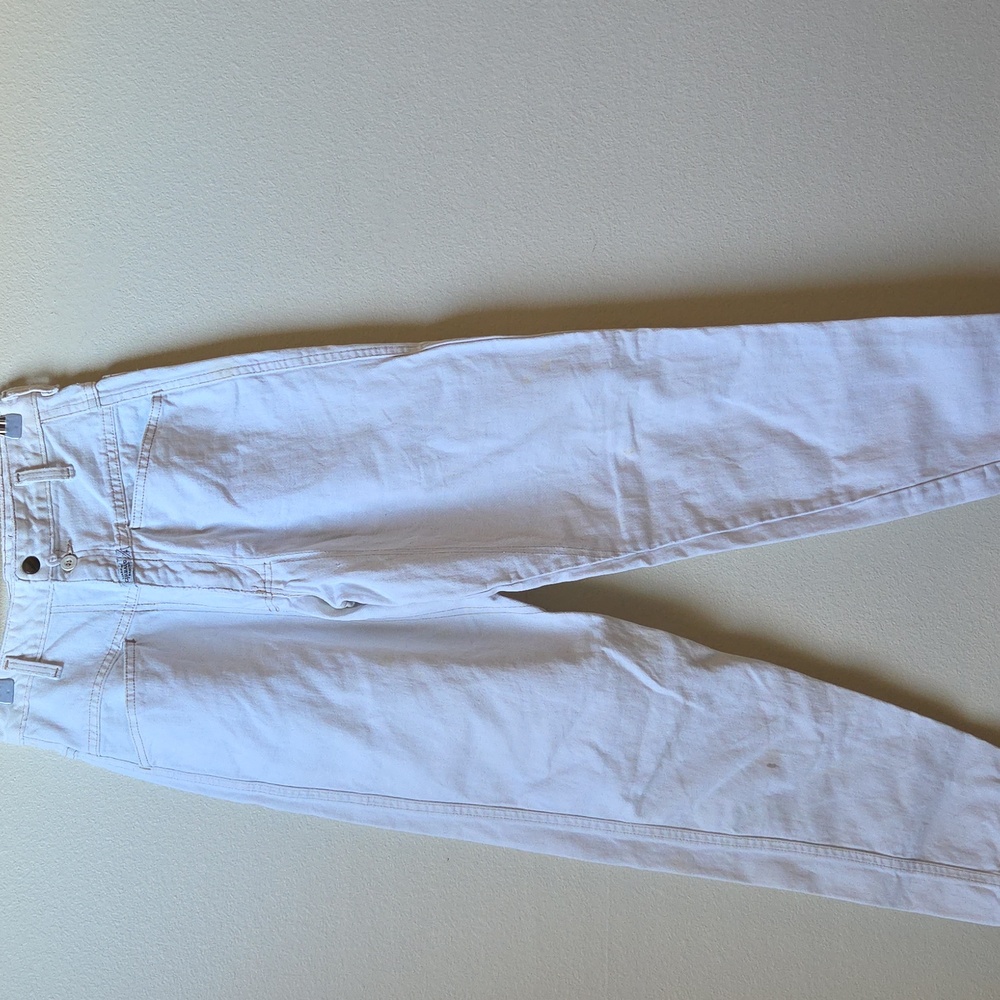 Marithe Francois Girbaud Vintage Y2K White Denim Jeans Women Size 3/4